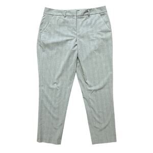 NEW TAHARI Lightweight Tapered Glen Plaid Trouser Pants in Gray SZ 10